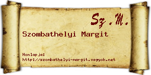 Szombathelyi Margit névjegykártya